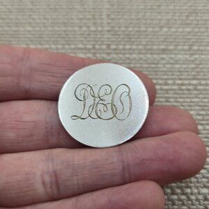 Sterling Silver DEO Initials Name Pin Brooch A5242